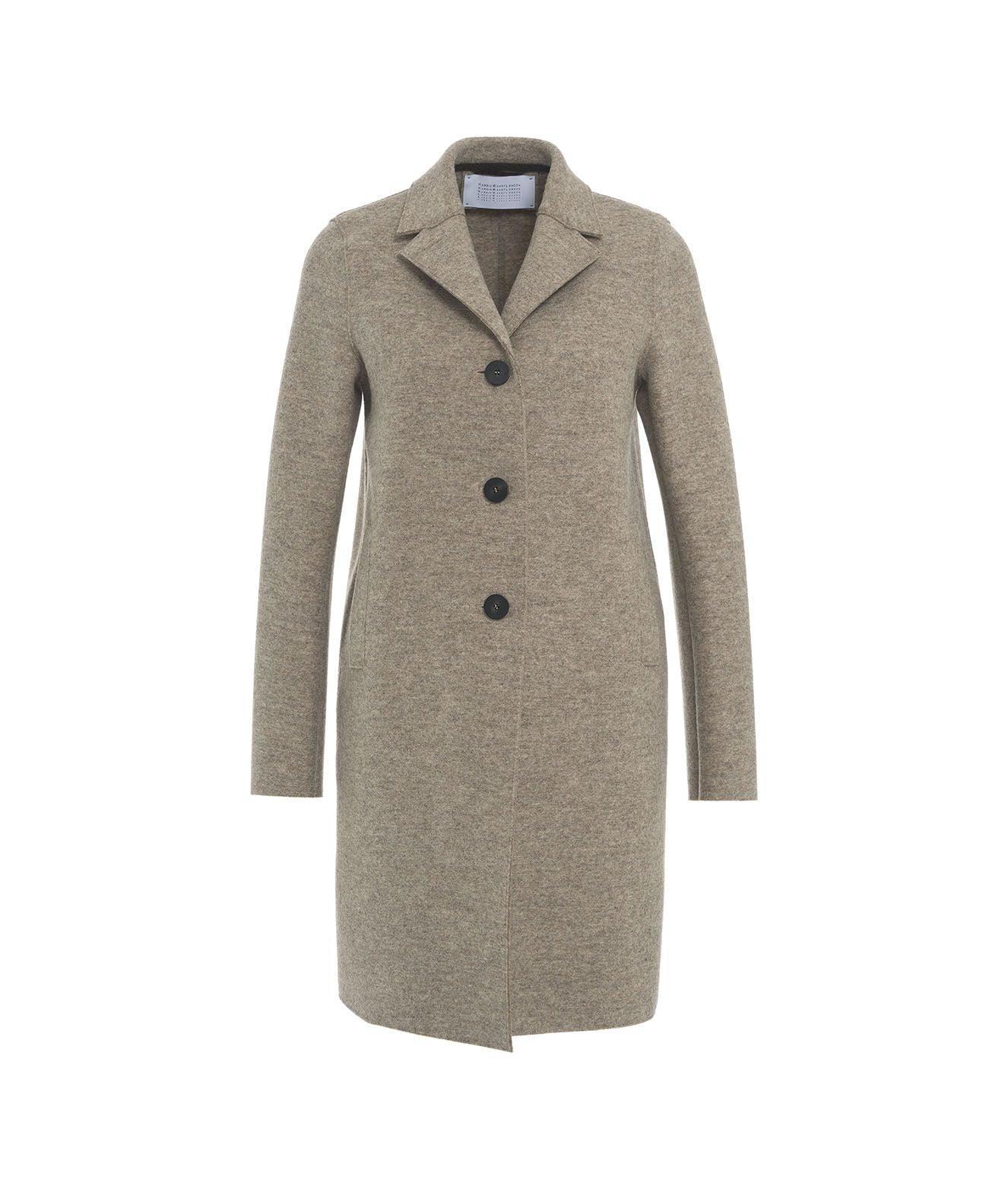 Single-breasted coat in pressed wool Product Image