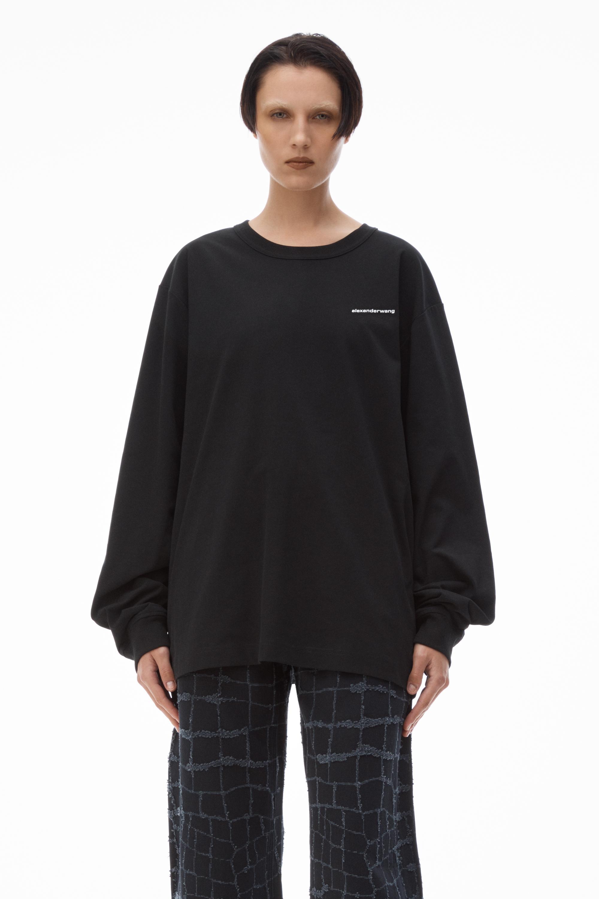 Long Sleeve Tee In High Twist Jersey Product Image