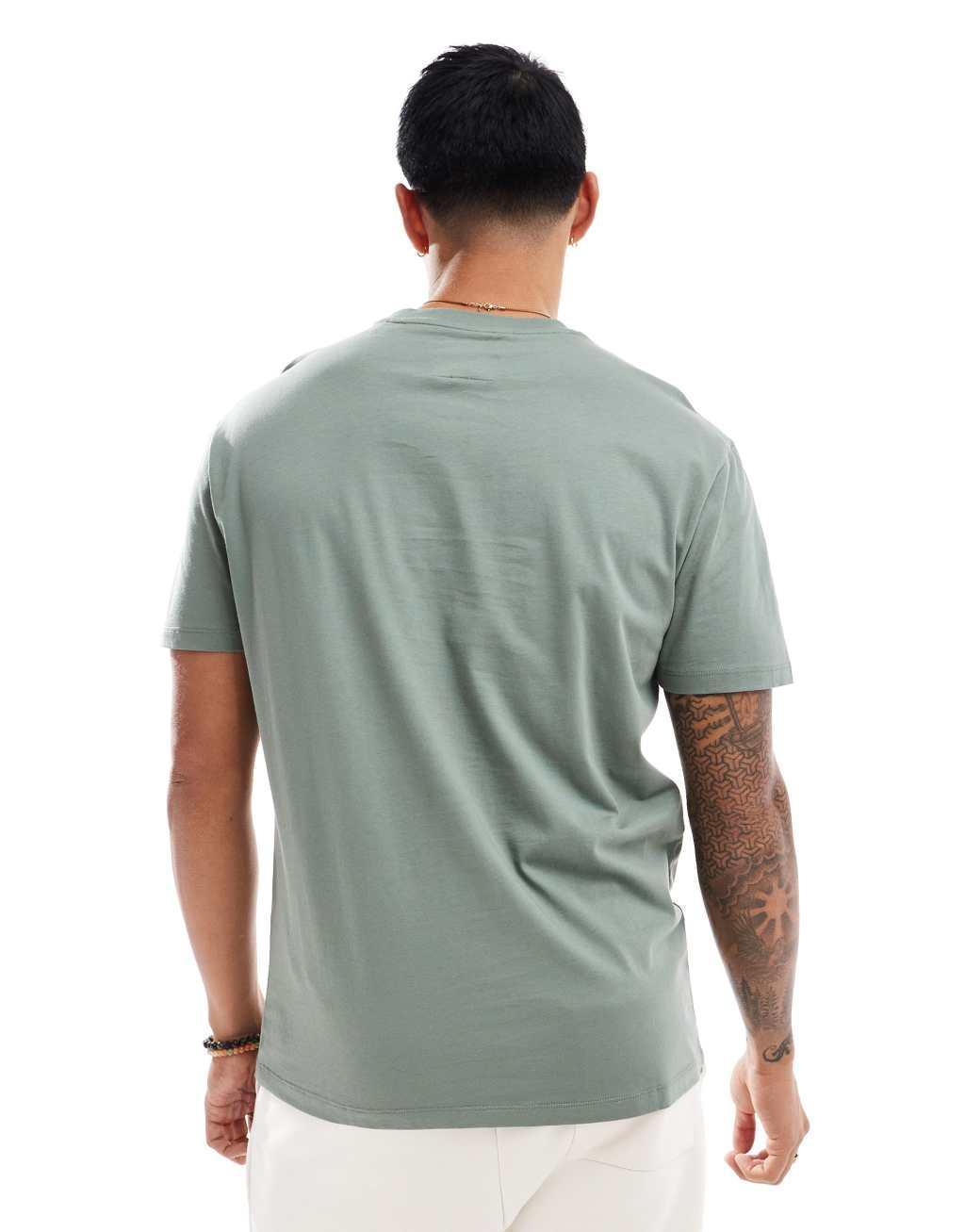 Armani Exchange chest logo T-shirt in green Product Image