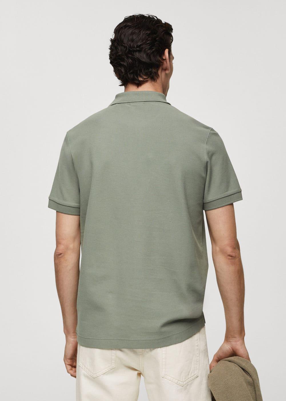 100% cotton pique polo shirt - Men | MANGO USA Product Image