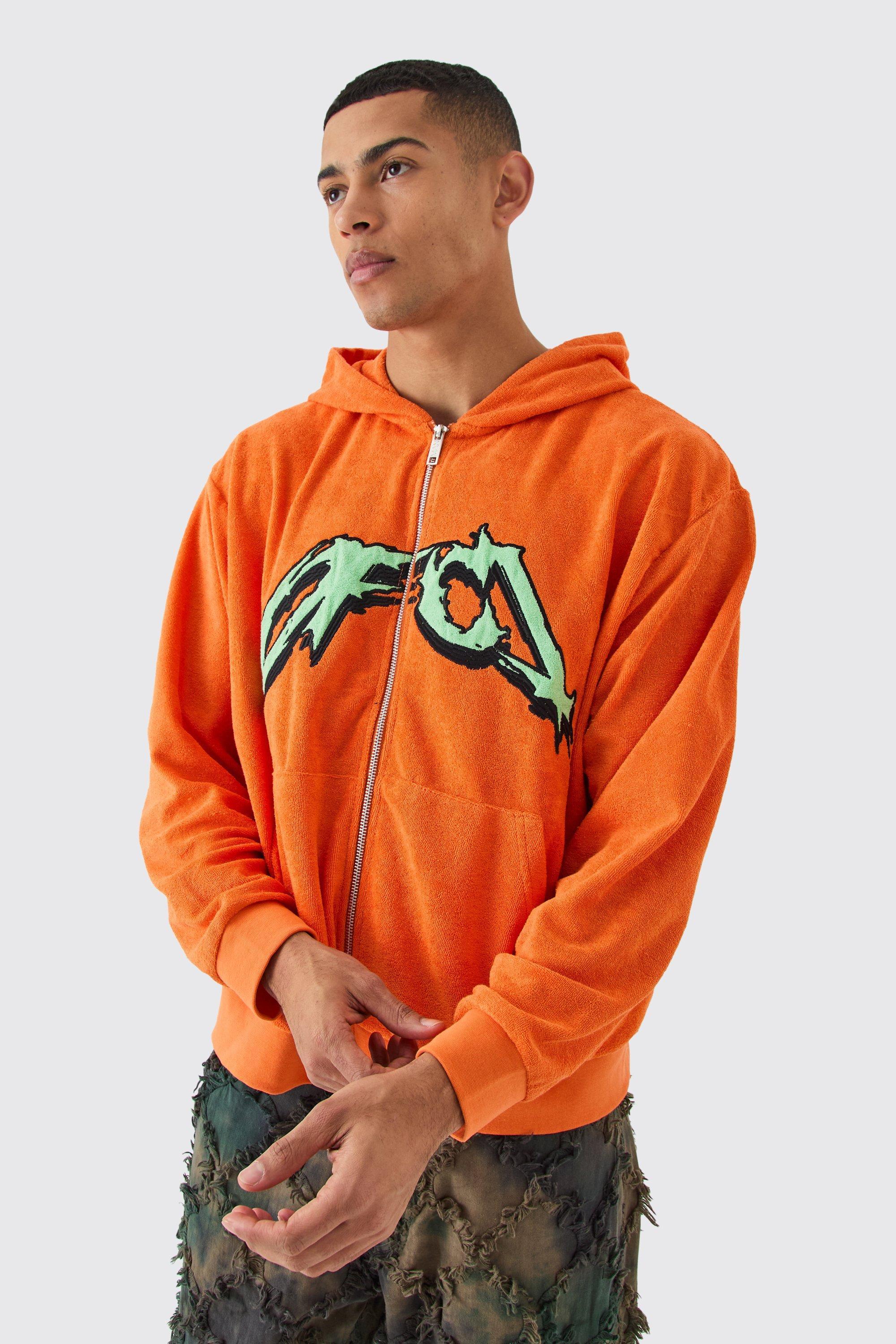 Oversized Boxy Ofcl Towelling Hoodie | boohooMAN USA Product Image