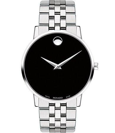 Movado Black Dial Link Bracelet Museum Classic Watch Product Image