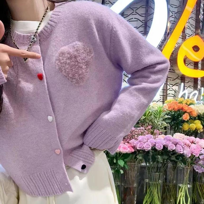 Heart Print Cardigan Product Image