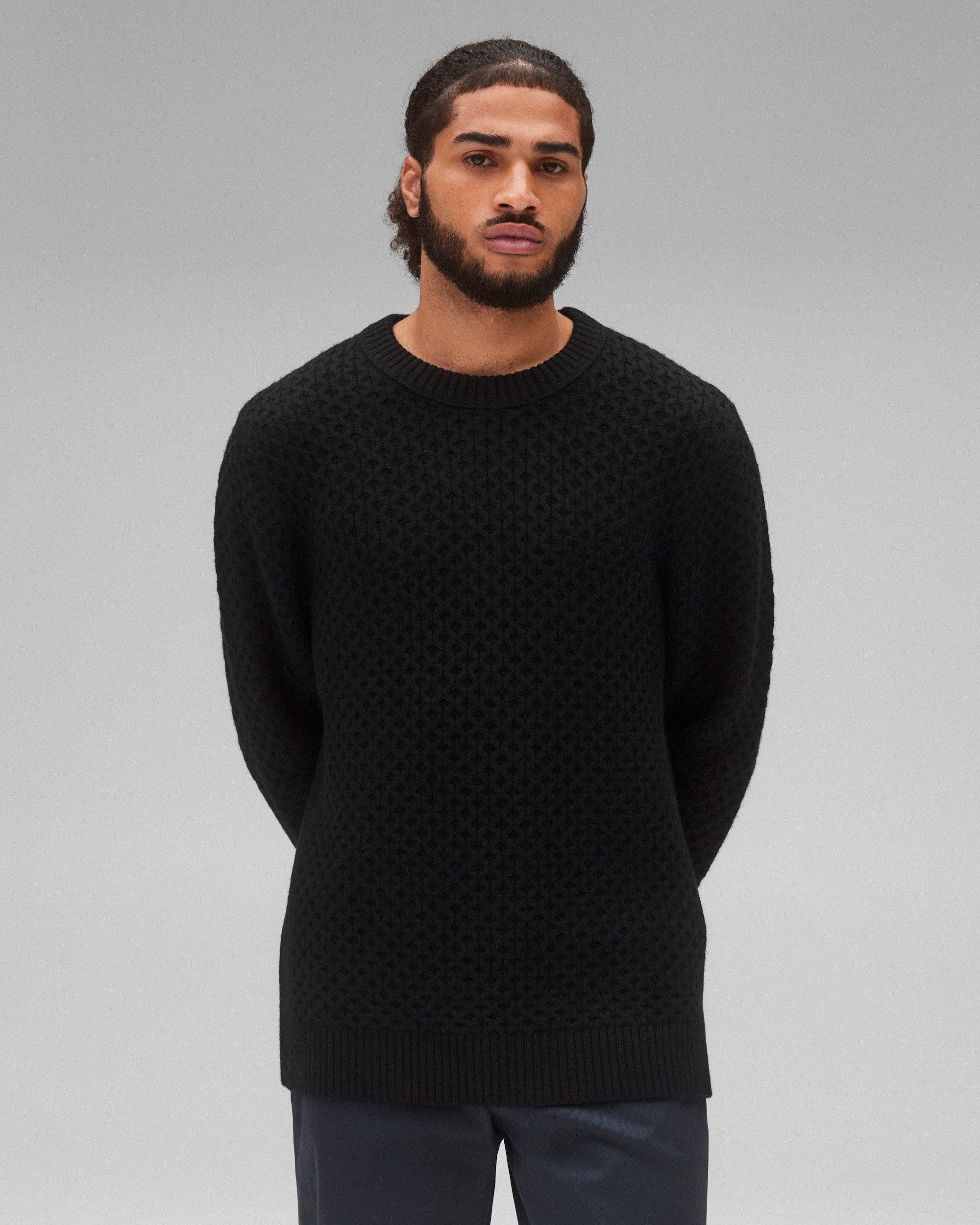 Merino Honeycomb Crewneck Male Product Image