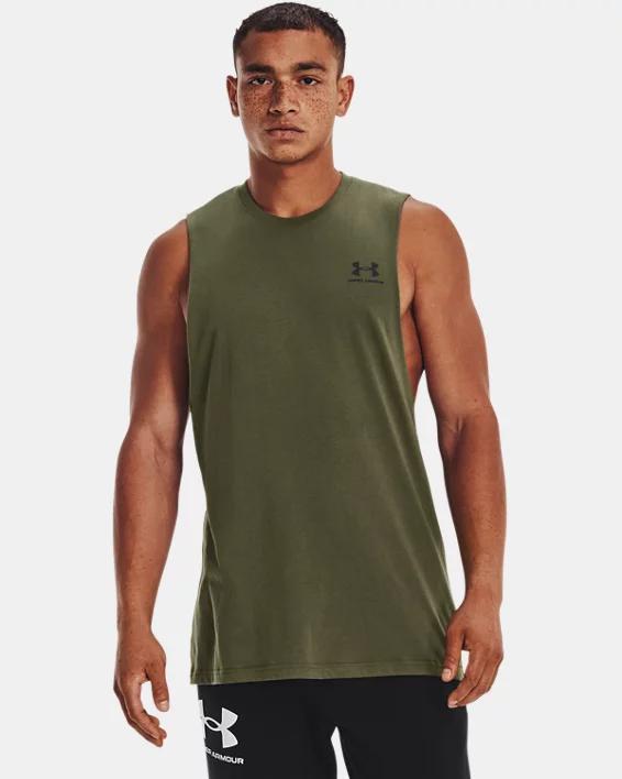 Mens Under Armour Left Chest Cut-Off Tank Product Image