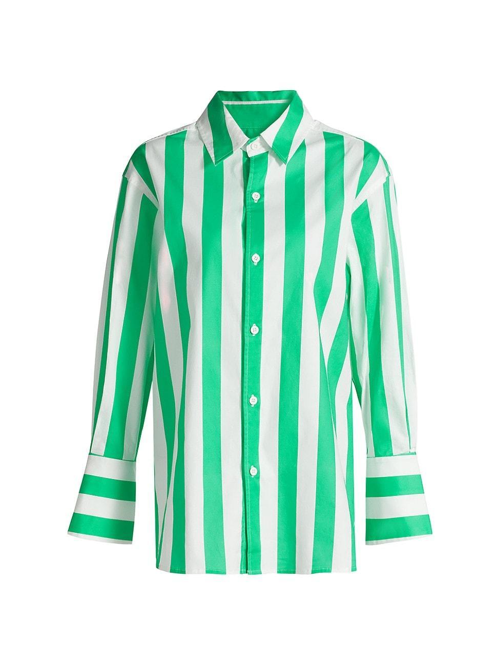 Womens Cabana Stripe Cotton Shirt Product Image