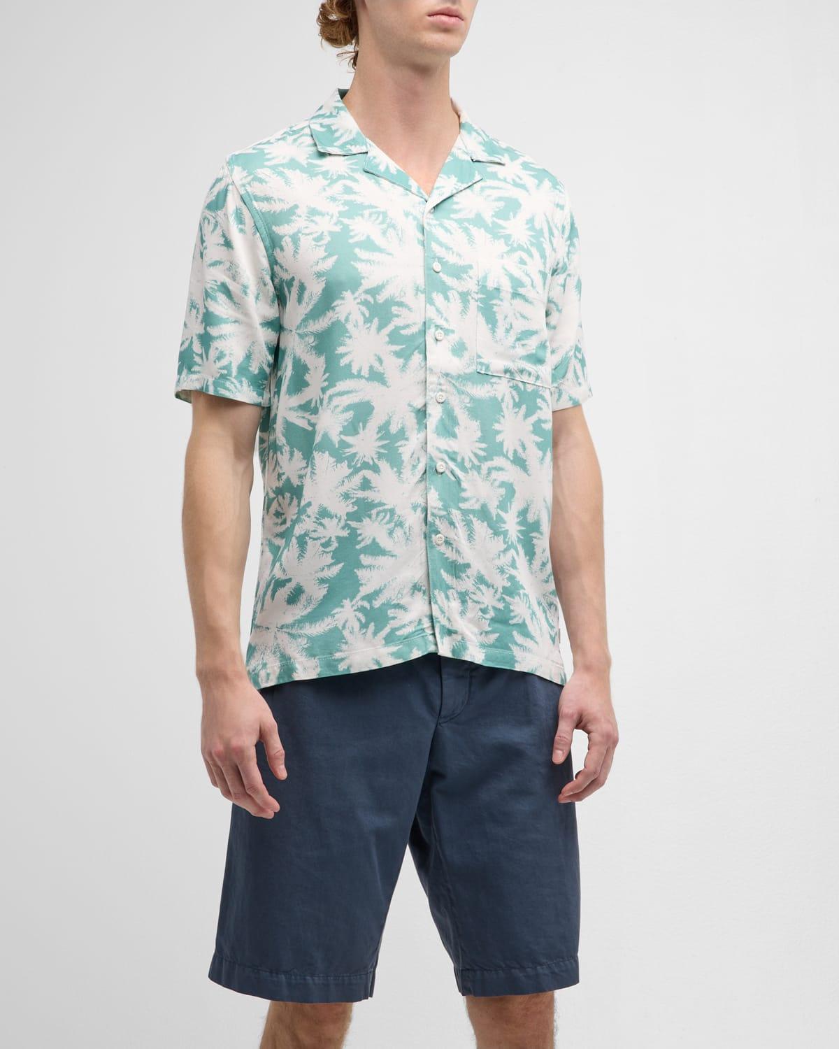 Mens Palm Print Camp Shirt Product Image