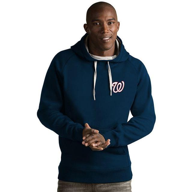 Mens Antigua Washington Nationals Victory Pullover Hoodie Blue Product Image