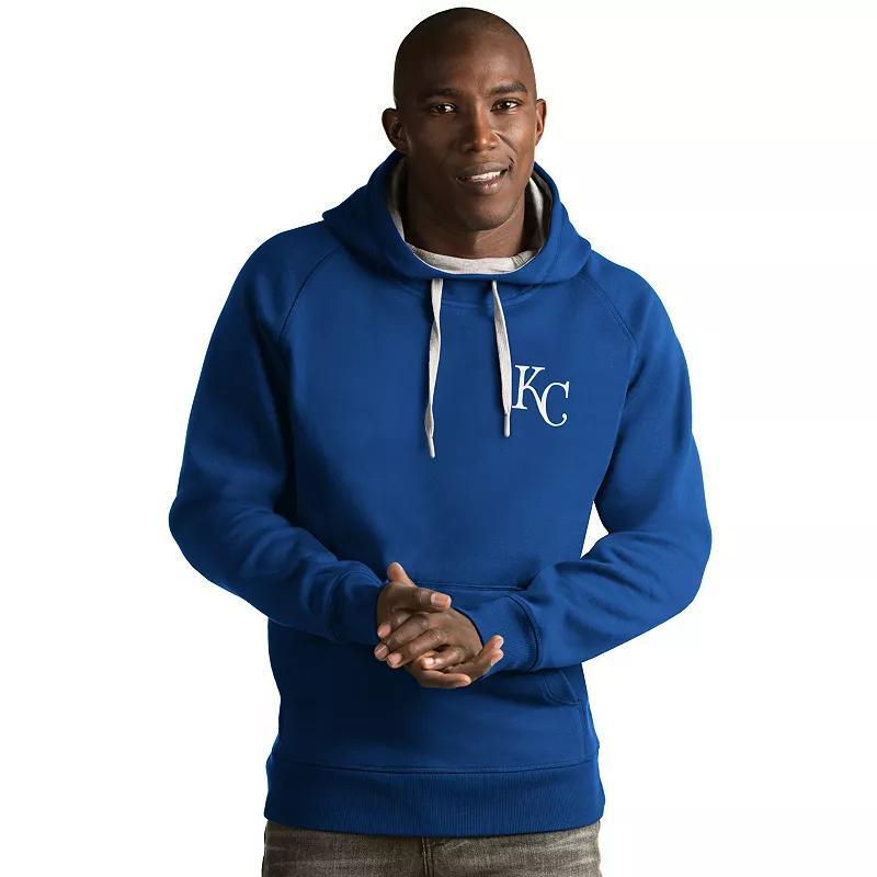 Mens Antigua Atlanta Braves Victory Pullover Hoodie Blue Product Image