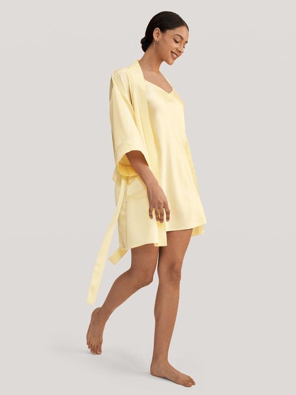 Golden Cocoon Silk kimono Robe Product Image