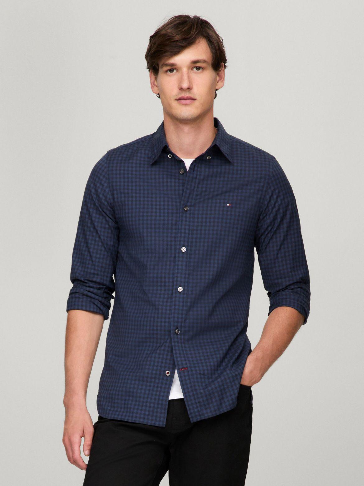 Tommy Hilfiger Men's Gingham Regular Fit Poplin Shirt Product Image