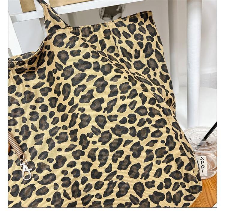 Leopard Print Tote Bag / Bag Charm / Set Product Image