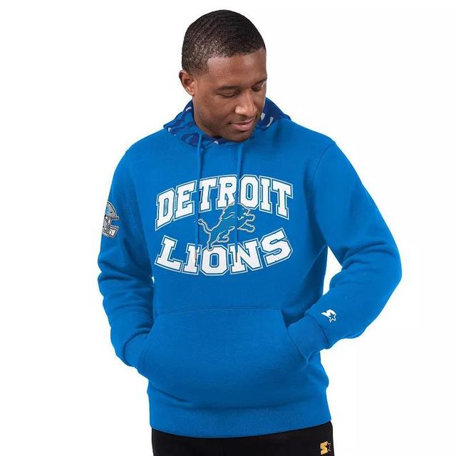 Mens Starter Detroit Lions Thursday Night Gridiron Pullover Hoodie Product Image