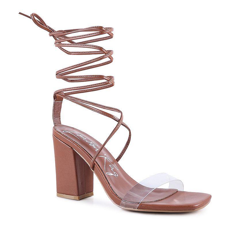 London Rag High Cult Womens Strappy Block Heel Sandals product image