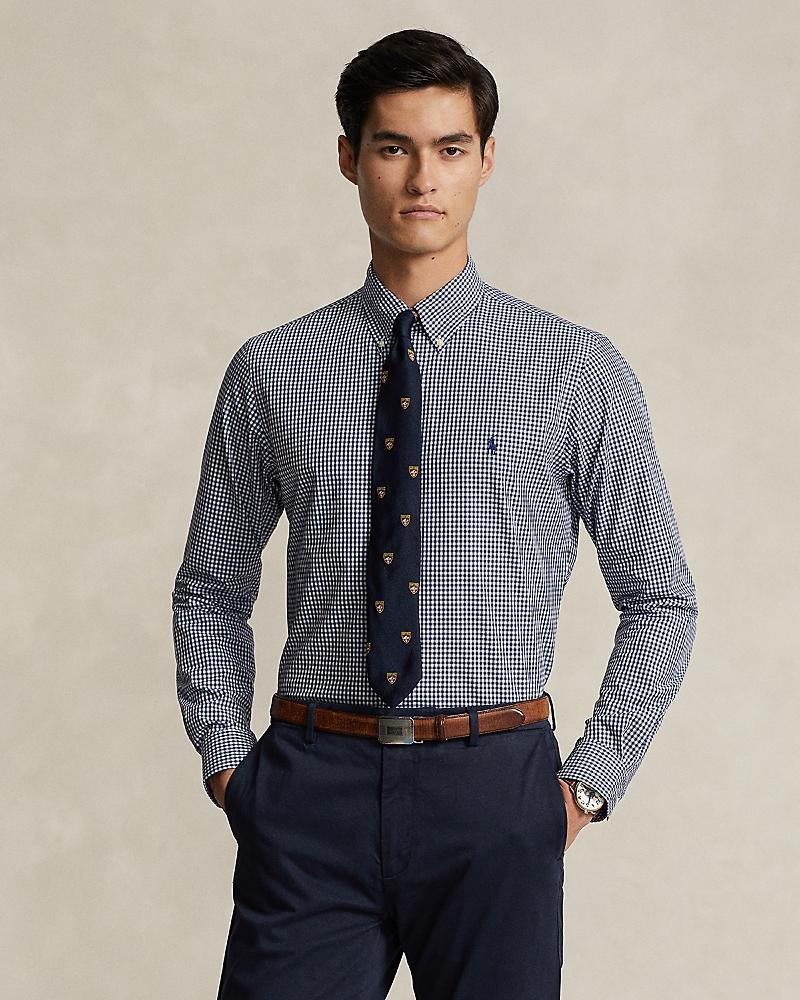 Polo Ralph Lauren Cotton Stretch Poplin Gingham Check Slim Fit Button Down Shirt Product Image