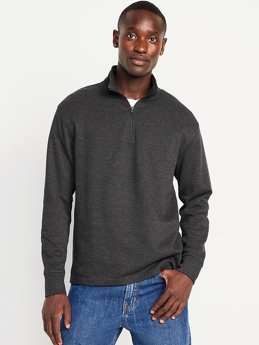 French Rib Quarter-Zip Sweater Product Image