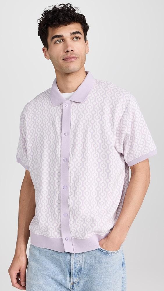 Obey Testament Button Up Knit Polo | Shopbop Product Image