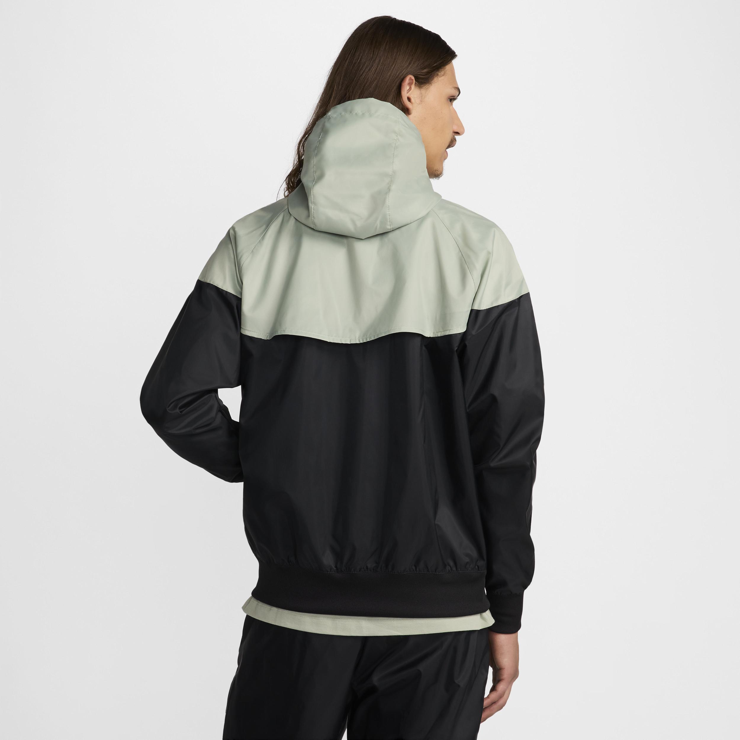 Nike Mens Nike Woven Windrunner Lined Hooded Jacket - Mens Grey/Black Product Image