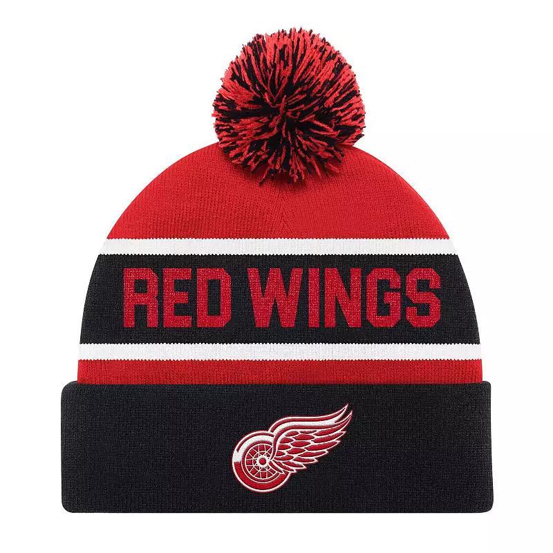 Mens Starter Detroit Wings Cuffed Knit Hat with Pom Product Image