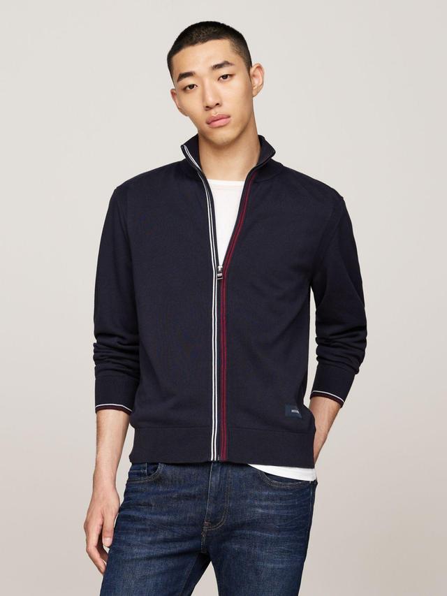 Tommy Hilfiger Men's Stripe Placket Zip Sweater Product Image