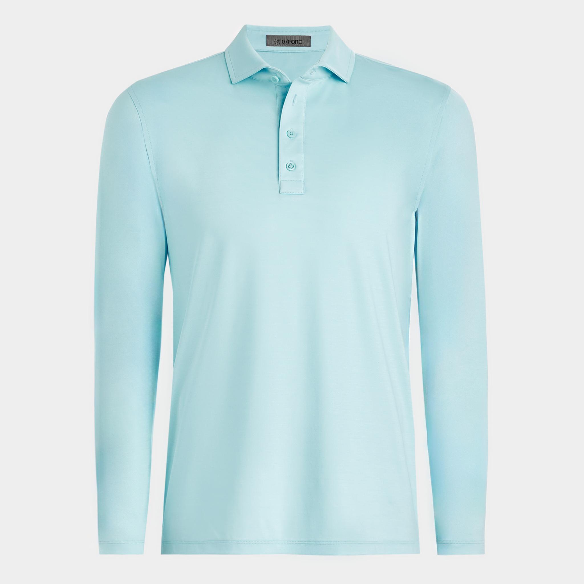 MÉLANGE ICE NYLON LONG SLEEVE POLO Product Image