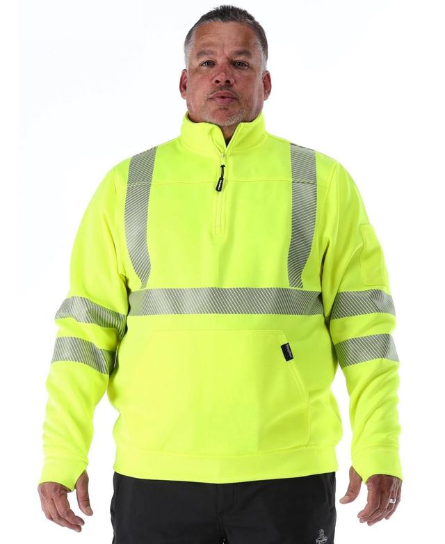 RefrigiWear Mens Hi Vis Quarter-Zip Sweatshirt Product Image