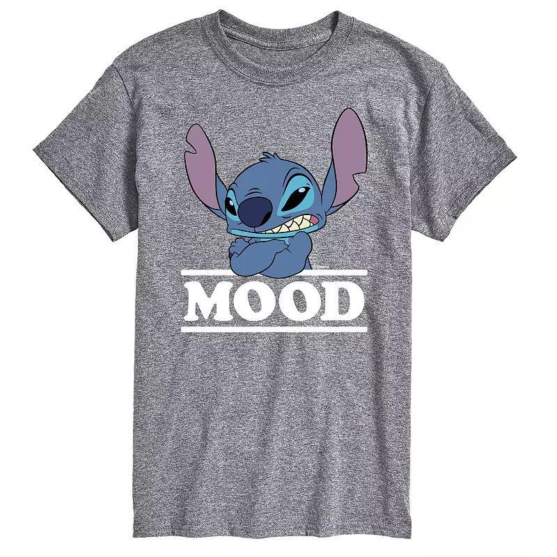 Disneys Lilo and Stitch Big & Tall Mood Graphic Tee, Mens Blue Product Image