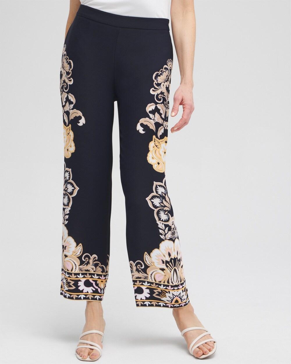 Chico's Women's Floral Wide Leg Soft Pants Product Image