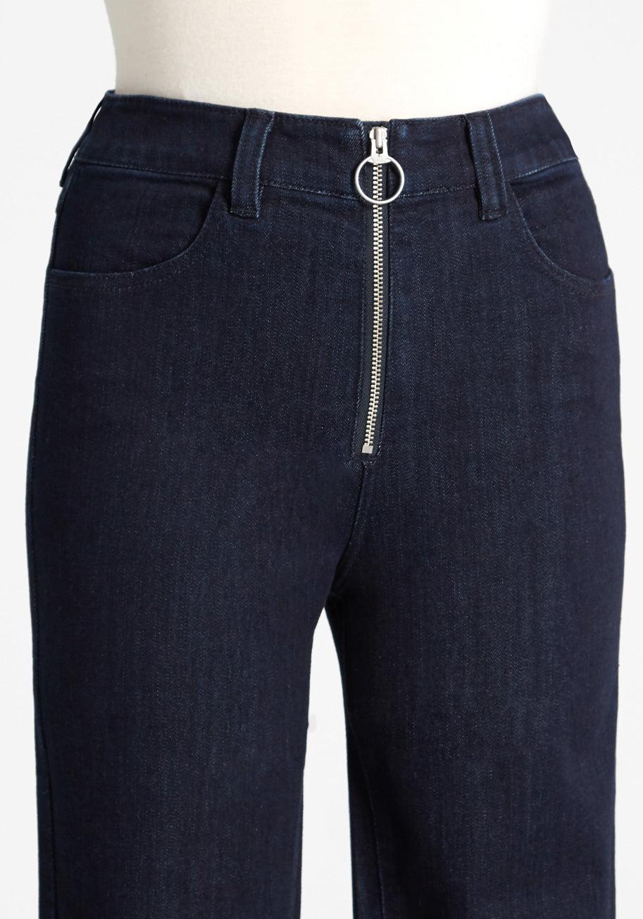 By All Means Exposed Zip Skinny Jeans Product Image