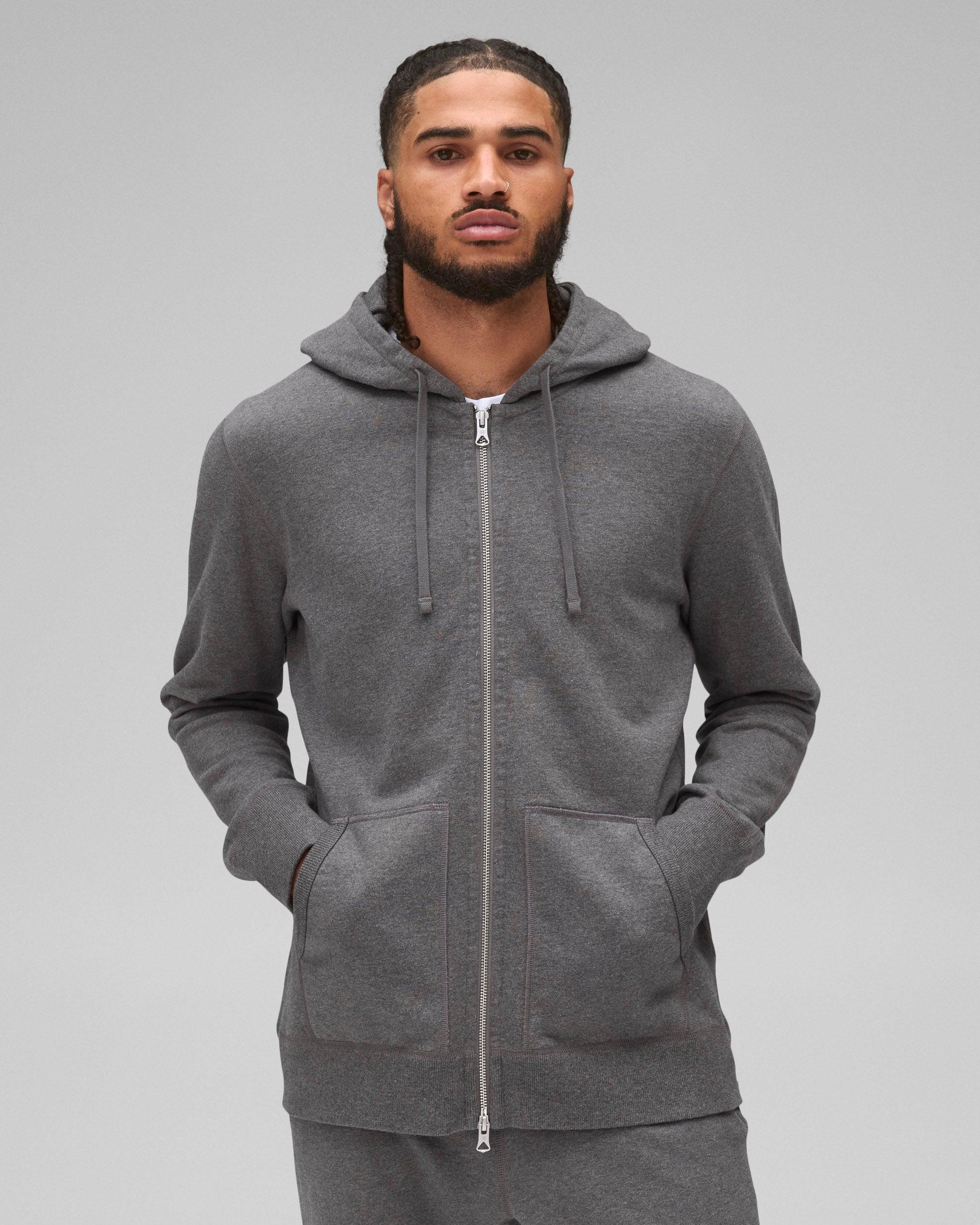 Midweight Terry Slim Zip Hoodie Male Product Image