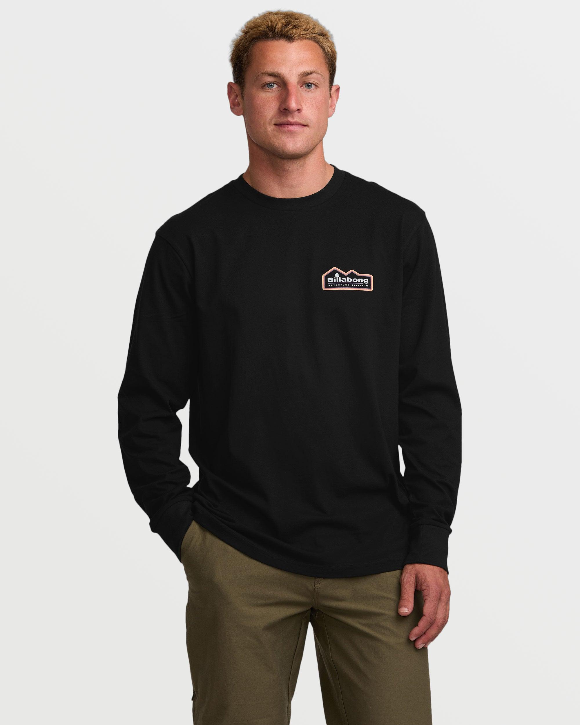 Range A/Div Long Sleeve Tee - Black Male Product Image