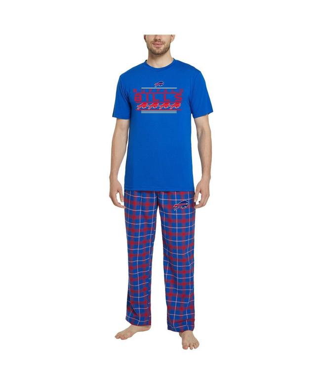 Mens Concepts Sport Royal Buffalo Bills ArcticT-shirt and Flannel Pants Sleep Set - Royal Product Image