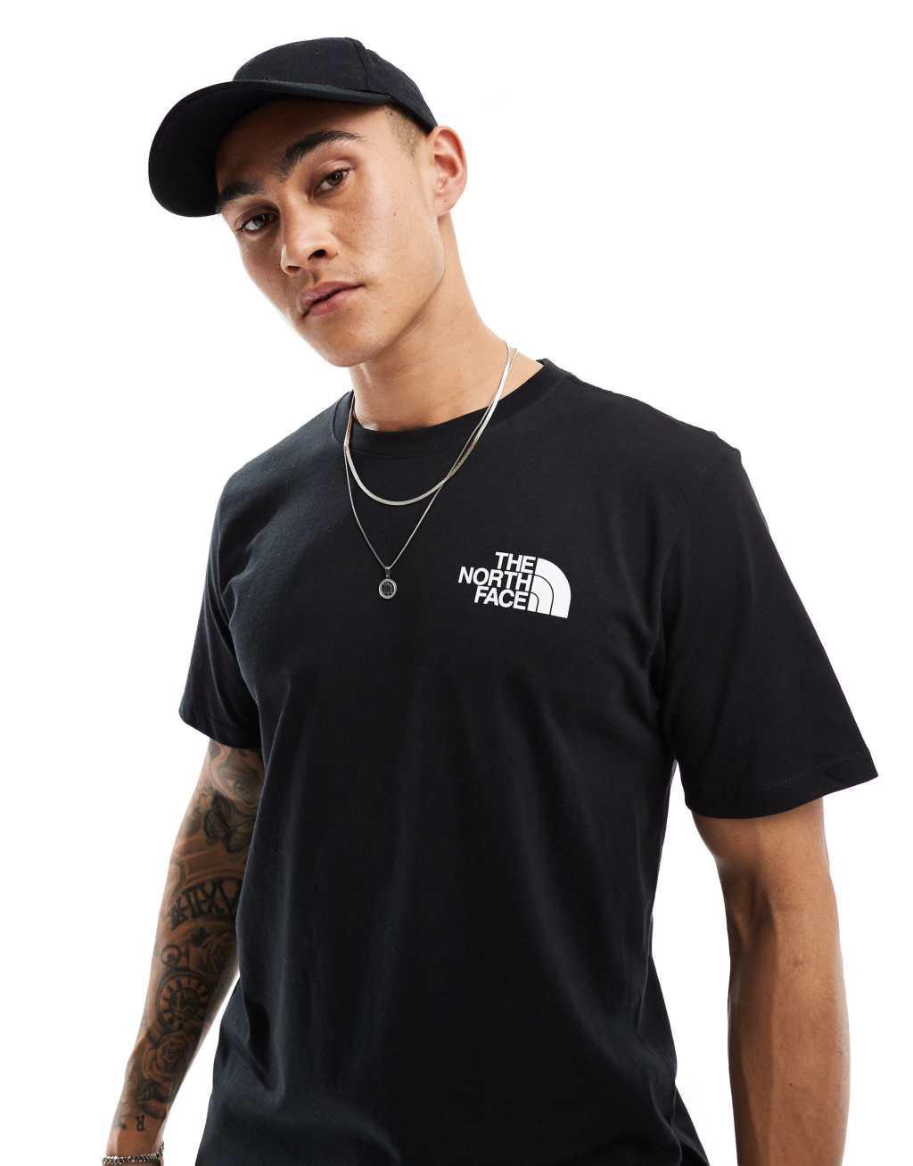 The North Face contour half dome back print t-shirt in black & white - Exclusive to ASOS Product Image