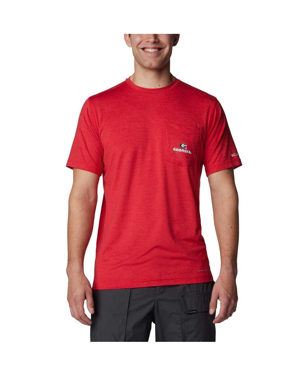 Columbia Men's Collegiate Tech Trail Short Sleeve Shirt - Georgia- Product Image