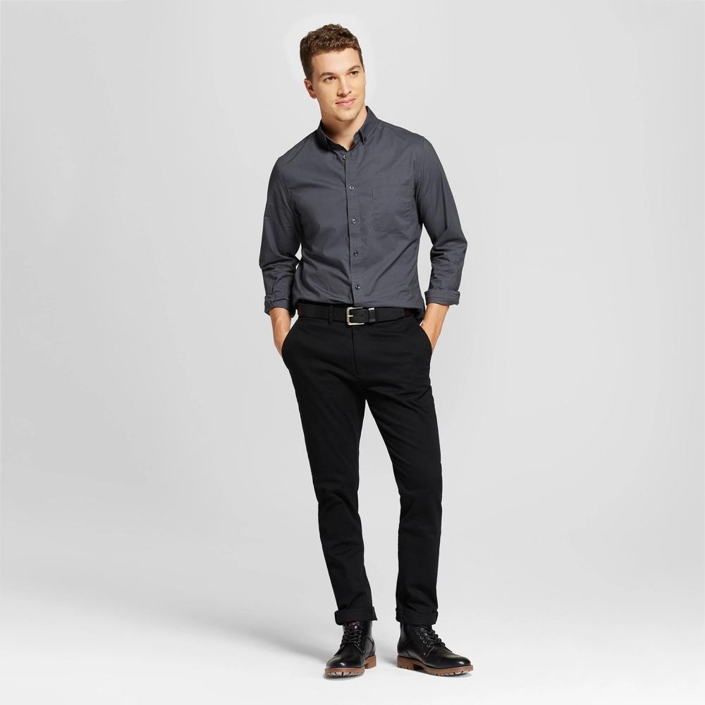 Mens Every Wear Slim Fit Chino Pants - Goodfellow & Co Black 32x32 Product Image