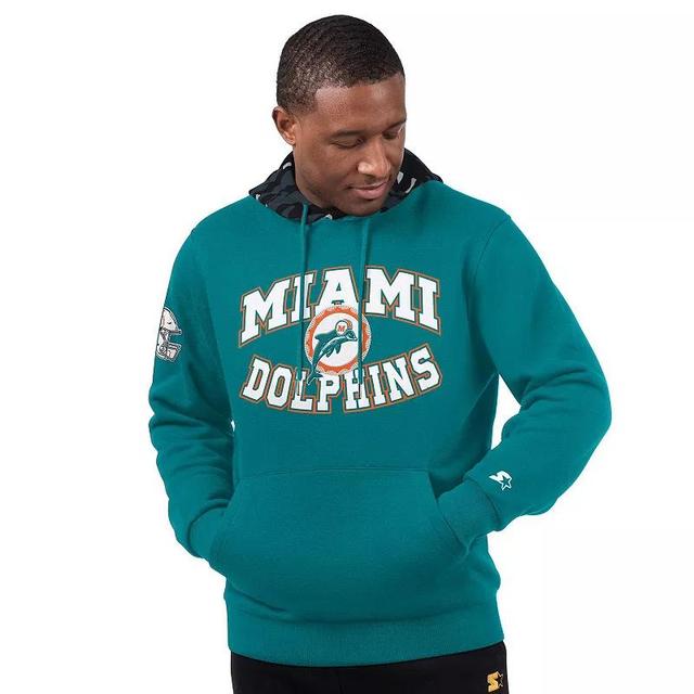 Mens Starter Aqua Miami Dolphins Thursday Night Gridiron Vintage Logo Pullover Hoodie Turquoise A Product Image