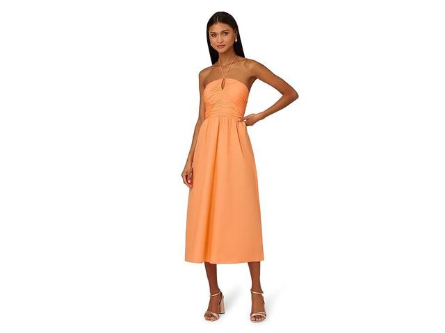 Adrianna by Adrianna Papell Womens Ruched-Bodice Halter Dress Product Image