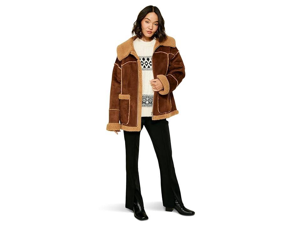 line and dot Jackson Coat (Walnut) Women's Jacket Product Image