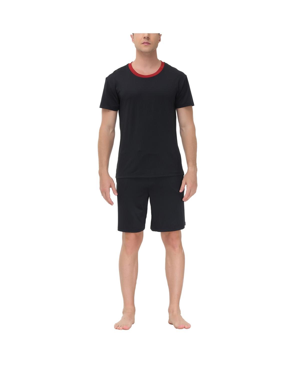 Ink+Ivy Mens Moisture-Wicking Crewneck T-Shirt & Shorts Pajama Set Product Image