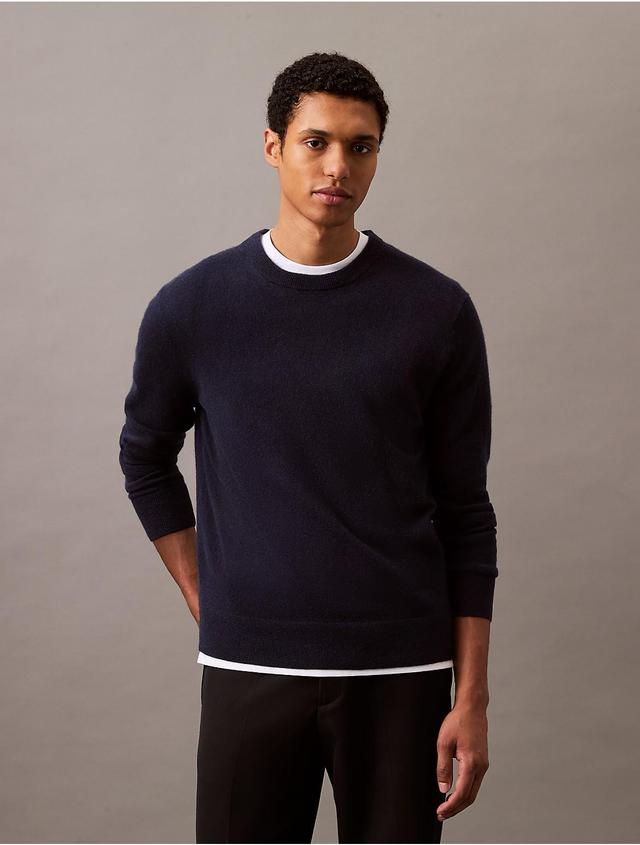 Calvin Klein Mens Classic Cashmere Crewneck Sweater - Red - S Product Image