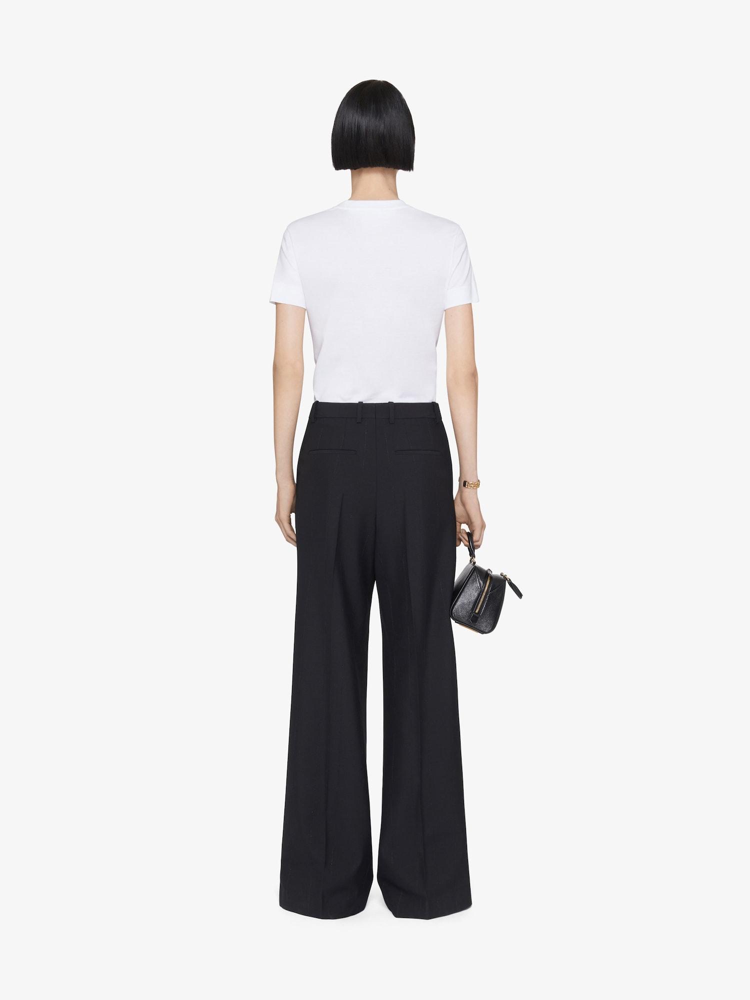 Tailored pants in wool with lurex stripes Product Image