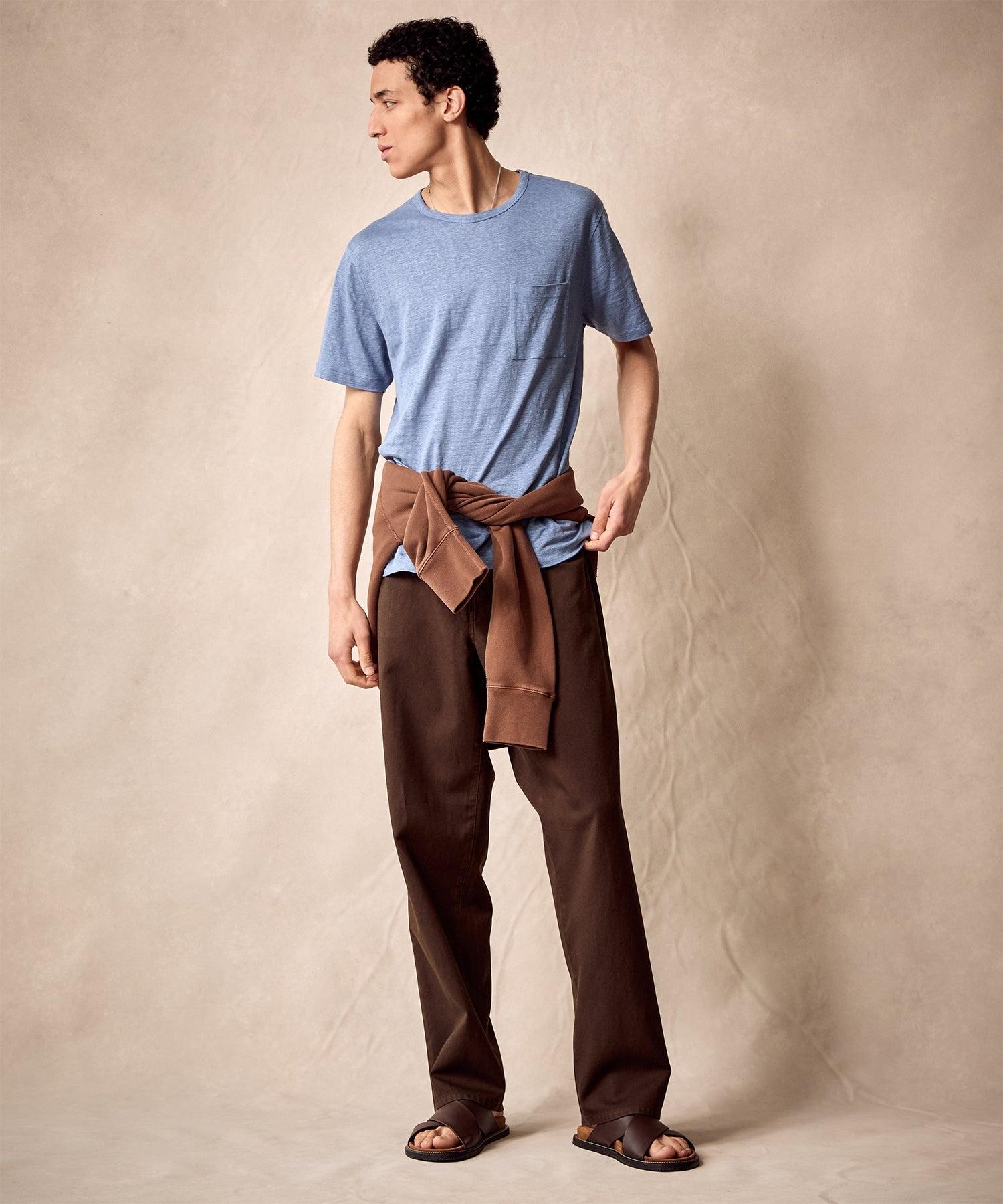 Relaxed Fit 5-Pocket Cotton Linen Pant Product Image