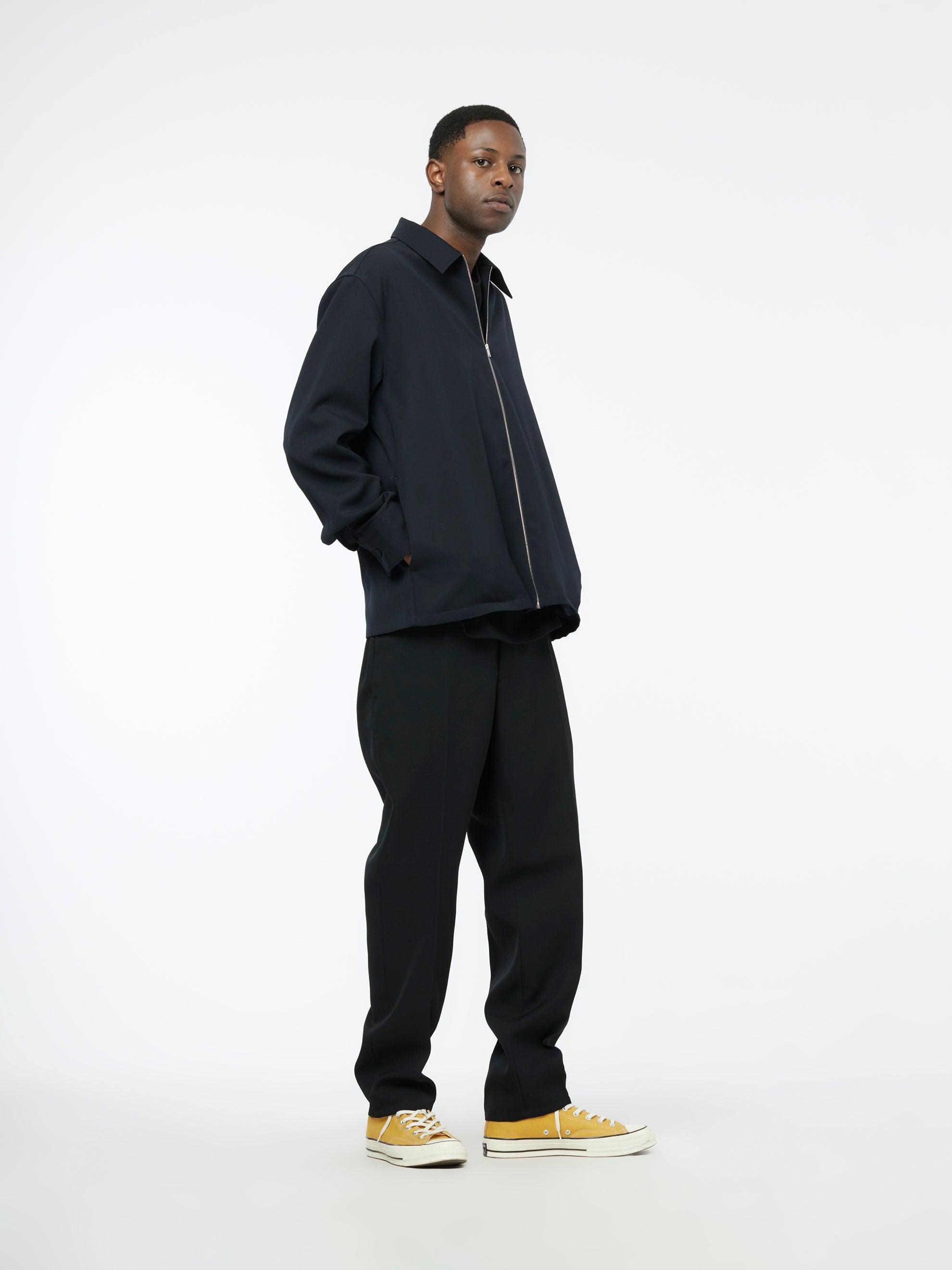 Relaxed Fit Trousers (Black) Product Image