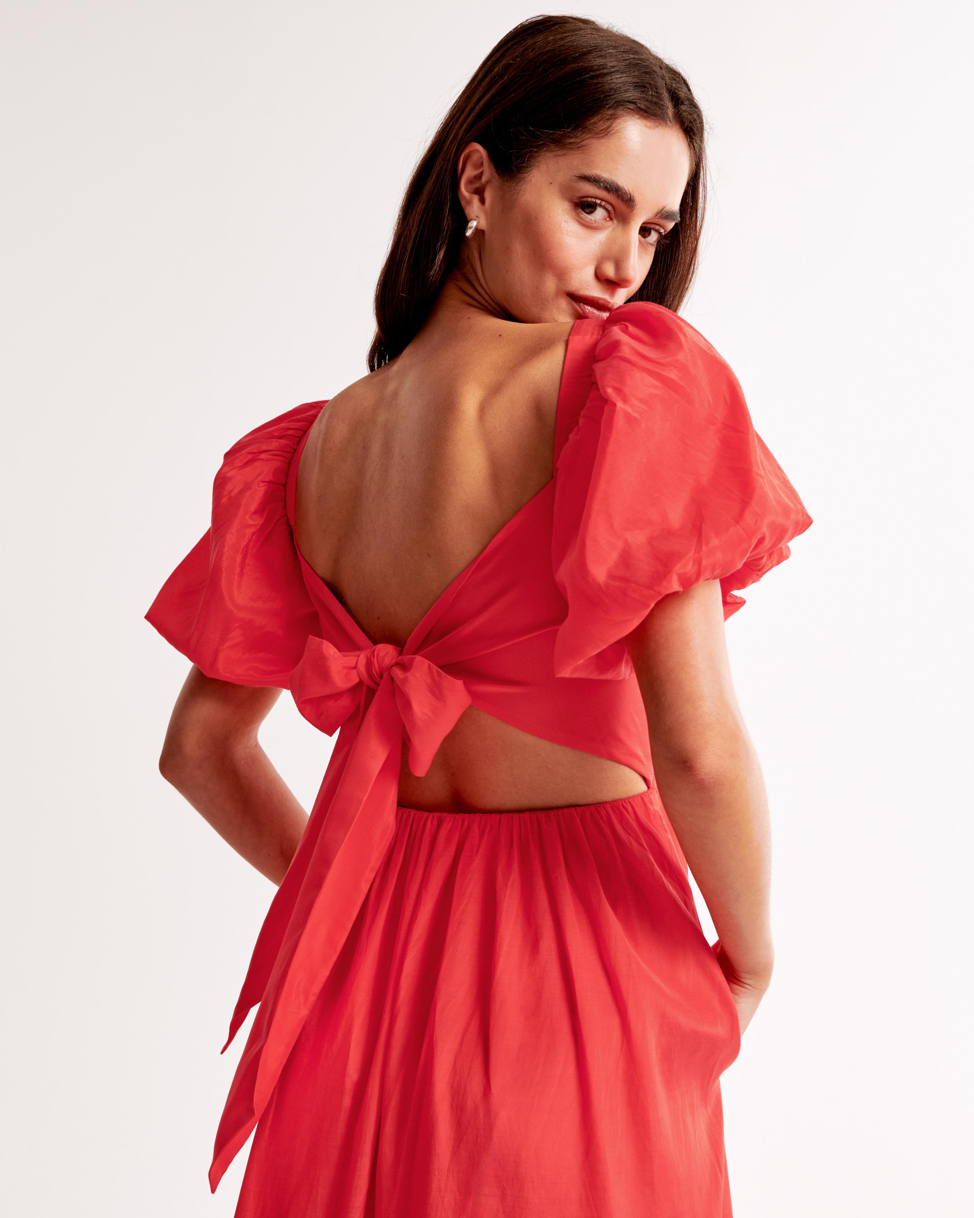 The A&F Emerson Drama Bow-Back Maxi Dress Product Image