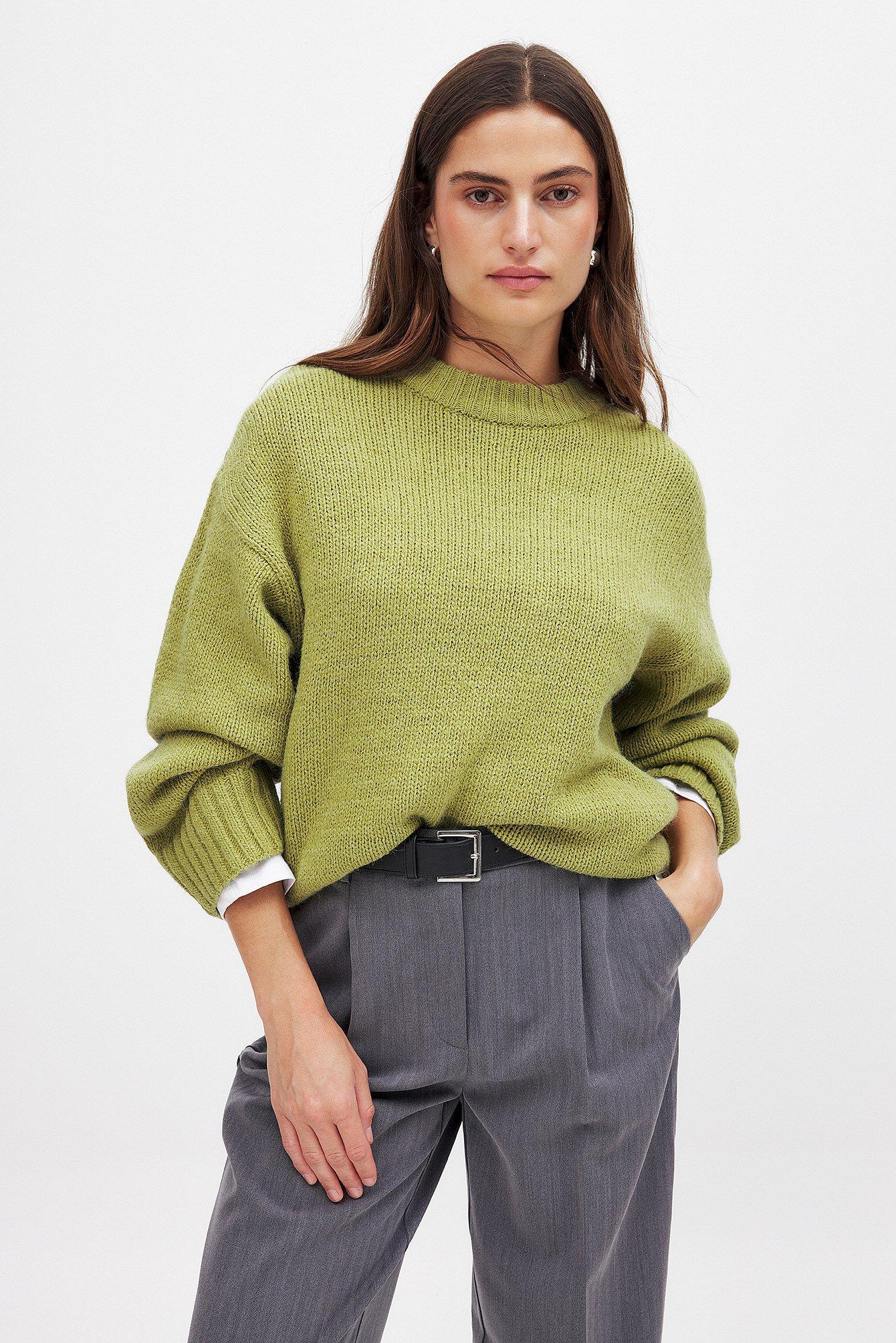 Round Neck Knitted Sweater Product Image