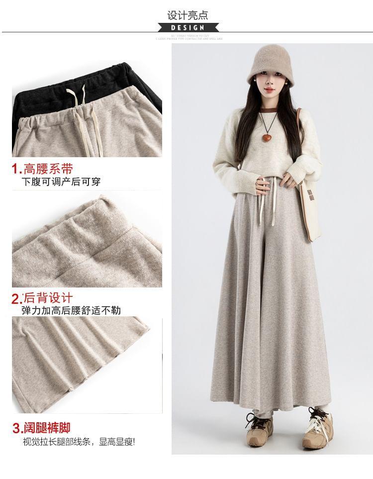 Maternity High Waist Plain Cropped Culottes Product Image