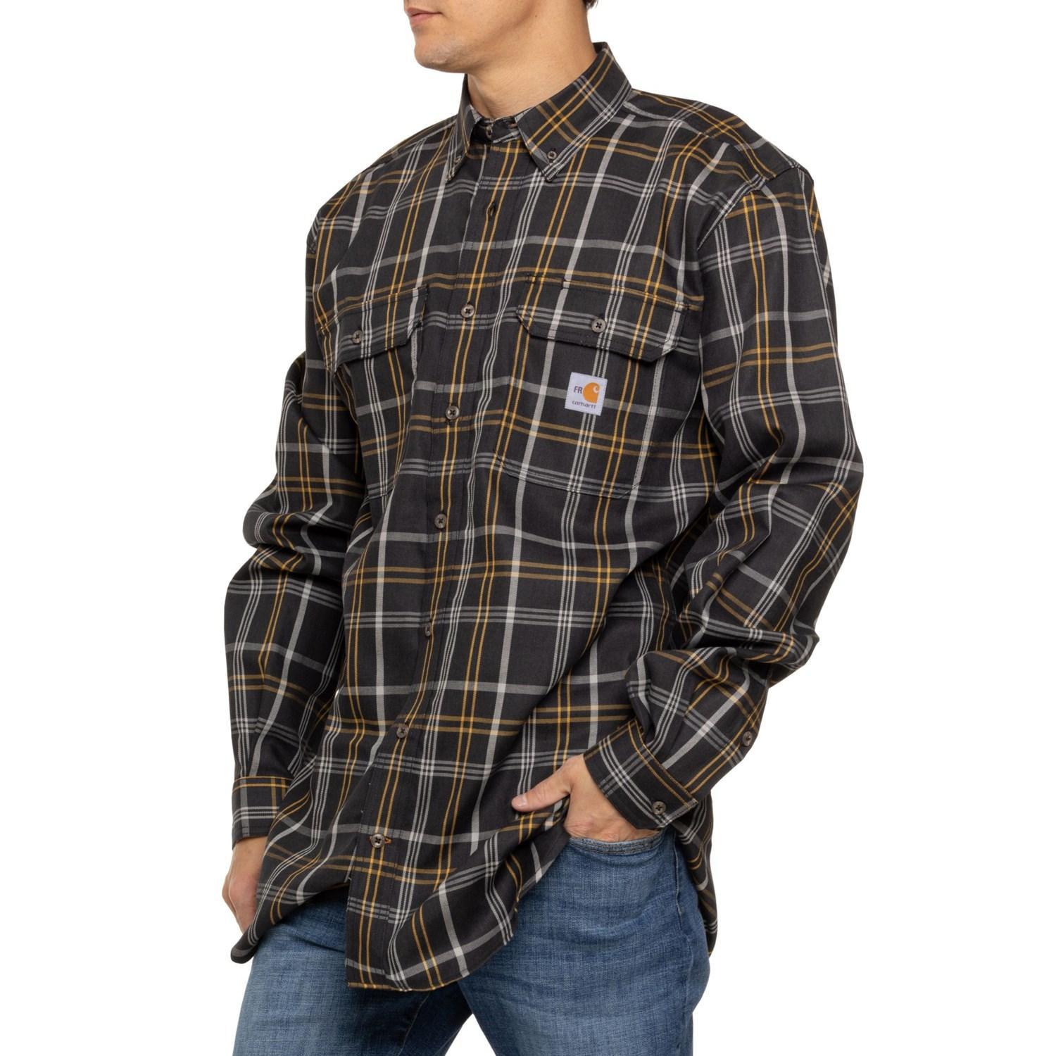 Carhartt 104507 Flame-Resistant Force® Rugged Flex® Loose Fit Midweight Twill Plaid Shirt - Long Sleeve Product Image