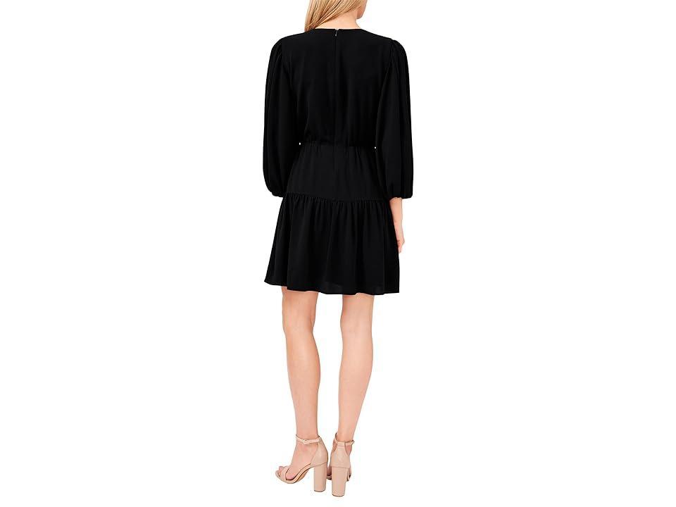 CeCe Puff Sleeve Dress (Rich ) Women's Clothing Product Image