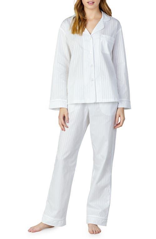 BedHead Pajamas 3D Stripe Organic Cotton Sateen Pajamas Product Image