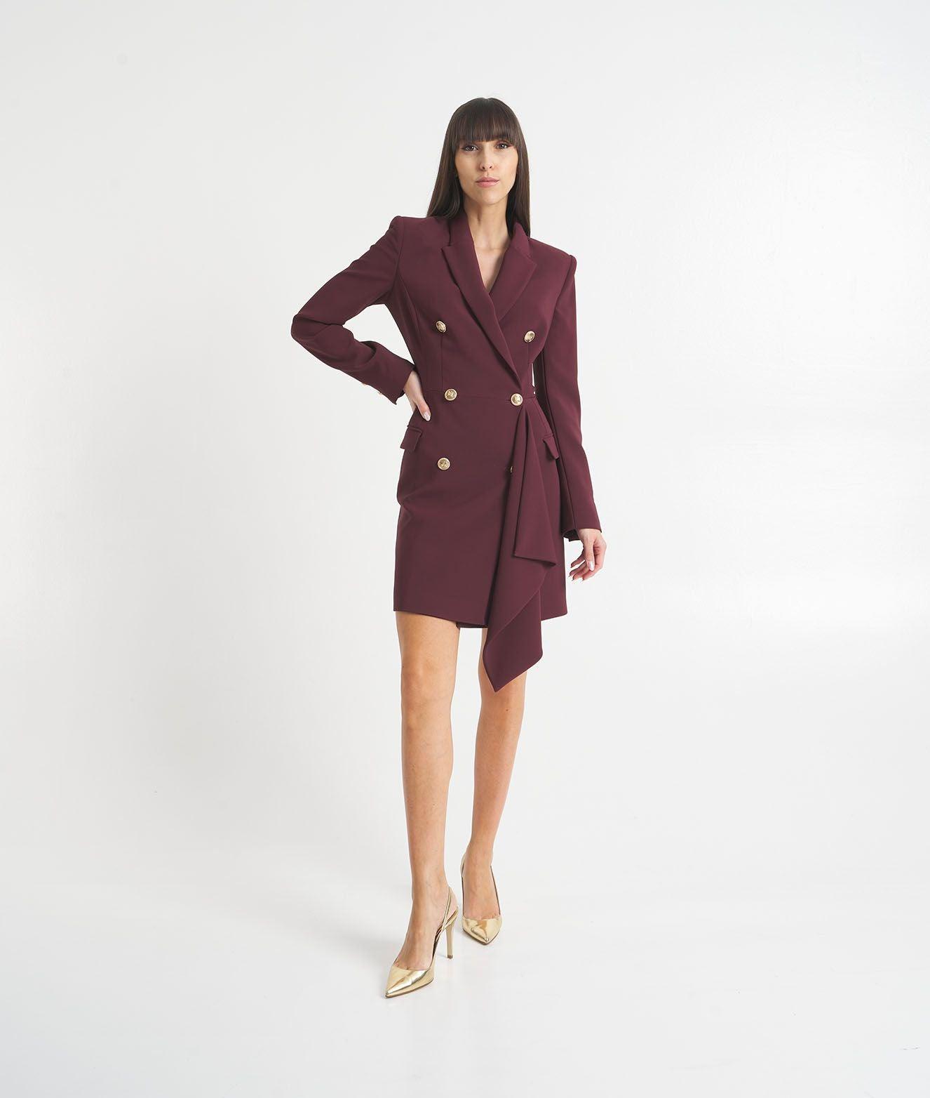 Abito blazer doppiopetto in crêpe Female Product Image